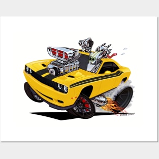 top banana yellow Challenger HELLCAT Posters and Art